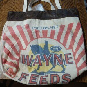 Handmade Bag Made from Vintage Wayne Feeds Seed Bag